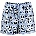 Leisureland Women's Bow Wow! Dog Cotton Pajama Flannel Boxer Shorts