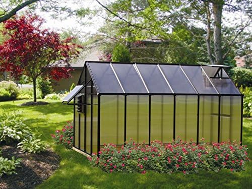 Riverstone Industries Monticello MONT-12-BK- MOJAVE 8 x 12 Ft. Greenhouse, Black - Mojave
