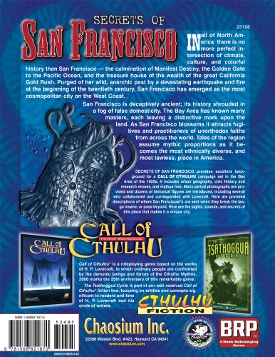Cover image : Secrets of San Francisco: A 1920s Sourcebook for the City By the Bay (Call of Cthulhu Roleplaying)