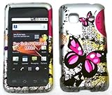 Pink Butterfly Hard Snap On Case Cover Faceplate Protector for Samsung Gala ....