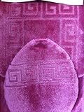3 Piece Bath Rug Set Pink Bathroom Rugs/mat with Lid Cover