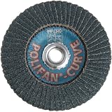 PFERD Polifan PSF Abrasive Flap Disc, Radial Shape, Threaded Hole, Phenolic Resin Backing, Zirconia Alumina, 5 Dia., 40 Grit (Pack of 1)