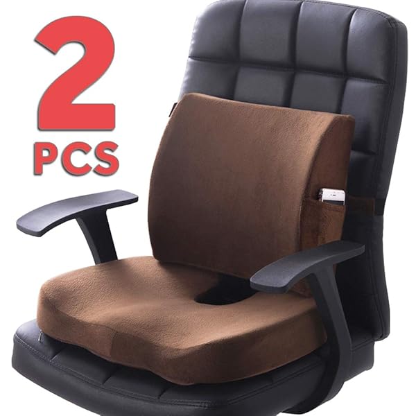 Qutool Seat Cushion Coccyx Orthopedic Memory Foam And Lumbar
