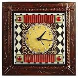 Decoupage Art Clock - "Harlequin Scroll"