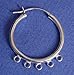 2 pcs Sterling Silver Hoop Chandelier Earrings 25mm/Findings/Bright