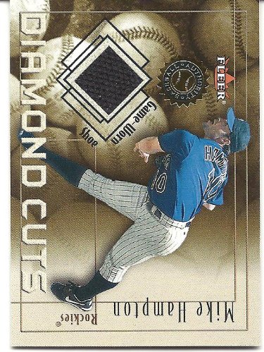 Mike Hampton 2001 Fleer Authority Diamond Cuts Memorabilia Shoe Card Colorado Rockies