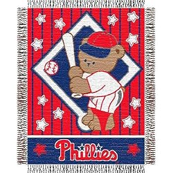 Philadelphia Phillies MLB Triple Woven Jacquard Throw (044 Series) (36"x46")