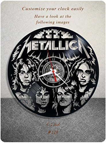 Metallica vinyl clock, vinyl wall clock, vinyl record clock thrash metal legend heavy metal rock band james hetfield master of puppets wall art decor gift 228 - (c2)