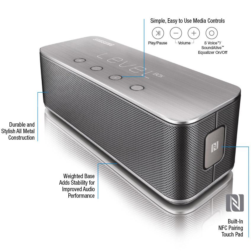 Amazon.com: Samsung Level Box Bluetooth Wireless Speaker (Black ...