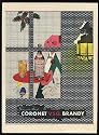 1943 Coronet VSQ Brandy Paul Rand art Christmas Print Ad (7765)