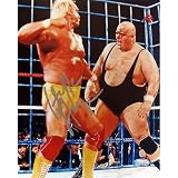 Steiner Sports Hulk Hogan vs King Kong Bundy Autographed 8-by-10-Inch Photograph