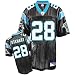 Jonathan Stewart Jersey: Reebok Black Replica #28 Carolina Panthers Jersey - Large
