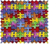 SheetWorld Primary Puzzle Fabric - By The Yard