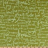 44'' Wide Journeys Sew Many Words Green Fabric By The Yard