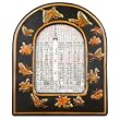 Handmade 10" Black Leather Picture Frame, 4x6 Photo Display With Hand-painted Butterflies
