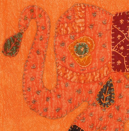 Imagen 4 de Hilo de algodón de decoración del hogar y Wall Patch Work Elephant Colgantes-Tapestry Tamaño 16 X 51 pulgadas