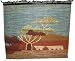 Hand Made Countryside Landscape Picture - Natural Jute Weave Wall Hanging Folk Art