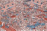 (24x36) Where's Waldo (Land of Woofs) Art Poster Print