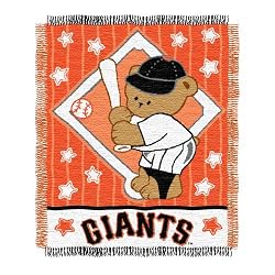 MLB San Francisco Giants 36-Inch-by-46-Inch Woven Jacquard Baby Throw