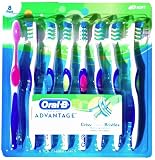 Oral-b Toothbrushes, Soft Criss Cross Bristles 8 Pack