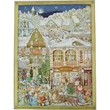Santa's Coming to Town German Advent Calendar 14 by 10.5 inches