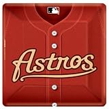 Lets Party By Amscan Houston Astro Baseball Square Banquet Dinner Plates