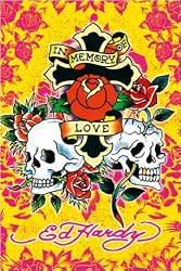 Ed Hardy - Tattoo Poster (2008 Edition - In Memory Of Love) (Size: 24" x 36")
