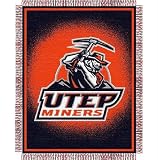 College Triple Woven Jacquard Throw - Texas EL Paso