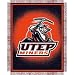 Texas El Paso Miners NCAA Triple Woven Jacquard Throw (019 Focus) (48x60)