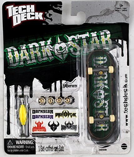 1 TECH DECK 96mm FINGERBOARD - DARK STAR BOARD (Green) - Retired - New