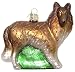 Old World Christmas Brown Collie Dog Glass Ornament #12204