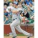 Steiner Sports MLB Jeff Francoeur NY Mets Grey Jersey Swing Vertical Autographed 8-by-10-Inch Photograph