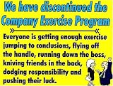 Novelty Sign: Company Exercise Program