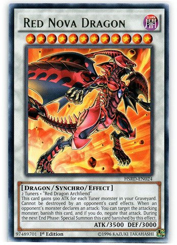 Yu-Gi-Oh! - Red Nova Dragon (HSRD-EN024) - High-Speed Riders - 1st Edition - Rare