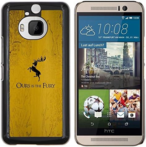 Ours Is The Fury Baratheon - Aluminum Metal&amp;Hard Plastic Back Case Cover - Black - HTC One M9+ / M9 Plus (Not M9)
