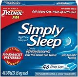Simply Sleep Nighttime Sleep Aid, 48 Caplets Boxes (Pack of 2)