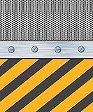 Creative Converting 725590 All Over Print Plastic Table Cover, 54 by 108", Construction Birthday Zone, Yellow/Black/Gray