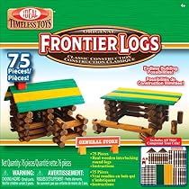 Ideal Frontier Logs 75 Piece Classic Wood Construction Set
