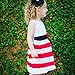 Wexinbuy Kid Girl Wide Stripe Sleeveless Flower High Waist Beach Dress 2-3T