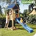 Spielturm Jungle Gym CASTLE - Kletterturm mit Rutsche gelb