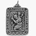 Rectangle Sterling Silver St. Christopher Medal Medallion
