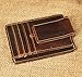 Le'aokuu Genuine Leather Magnetic Front Pocket Money Clip Slim Wallet Card Case
