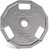 CAP Barbell Olympic 2-Inch 3-Grip Cast Iron Plate, Single