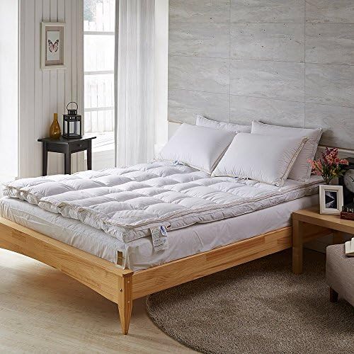 Double layer 95% Supreme Polish Goose Down and Feather Mattress Topper Queen