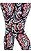 VIV Collection One Size Fashion Print Leggings, Dragon Tail Paisley