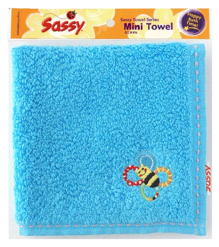 Sassy ミニタオル袋入 ビー NZSA97102 SM2352(ブルー)