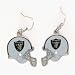 Oakland Raiders Enameled NFL Team Helmet Logo Dangle Earrings