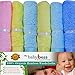 Baby Washcloths | 6 Extra Soft Large Organic Bamboo Baby Shower Ideas (Assorted)