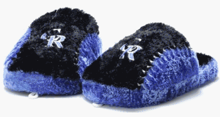 Buy Colorado Rockies MLB Himo Ball Slippers by Sports Memorabilia LLC