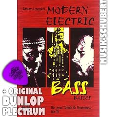 Modern Electric Bass Basics Band 1 (+CD) inkl. Plektrum - Die neue Schule f�r Elektrobass mit 183 �bungen, 27 Groove Tracks und 18 Play along Songs (Taschenbuch) von Andreas Lonardoni (Noten/Sheetmusic)